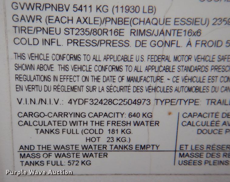 image for item JS9225 2012 Keystone Cougar  camper