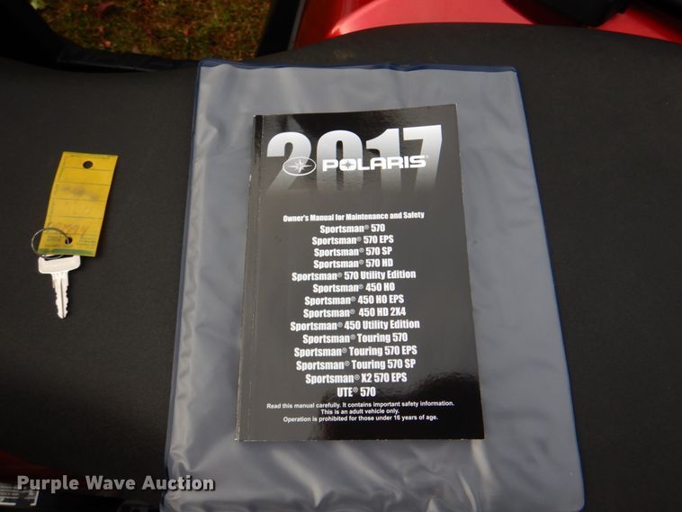 image for item JS9226 2017 Polaris Sportsman 570SP  ATV