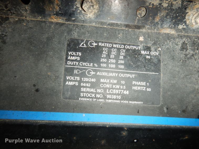 image for item KA9641 Miller Bobcat 250  welder