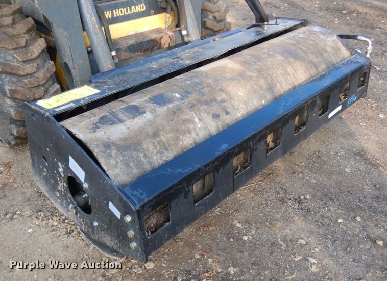image for item KK9778 Wolverine  73"W skid steer smooth drum vibratory roller