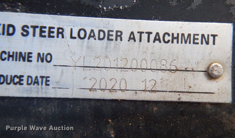 image for item KK9778 Wolverine  73"W skid steer smooth drum vibratory roller