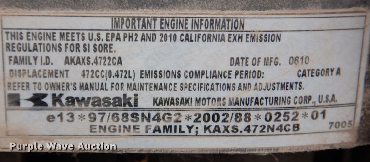 image for item KY9616 2010 John Deere X300  lawn mower