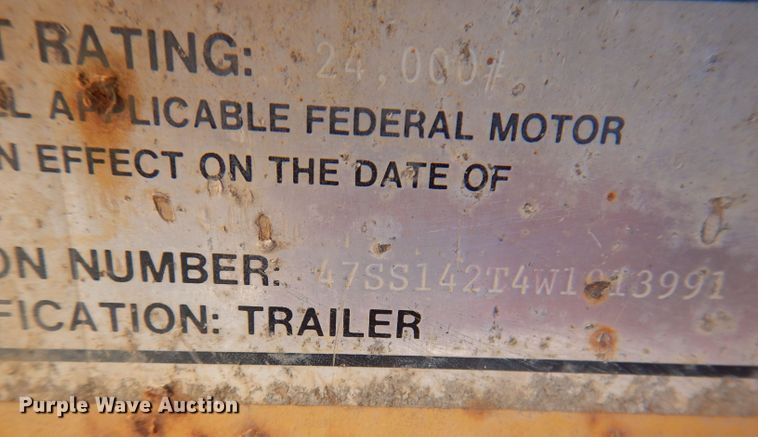 image for item KY9650 1998 Redi Haul FSL1427E  utility trailer