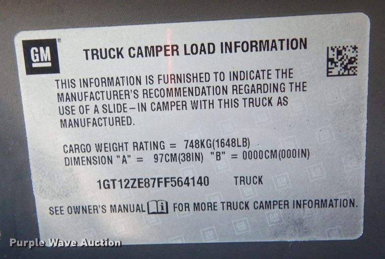 image for item DF0282 2015 GMC Sierra 2500HD  Crew Cab pickup truck