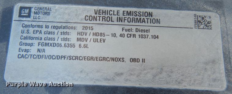 image for item DF0282 2015 GMC Sierra 2500HD  Crew Cab pickup truck