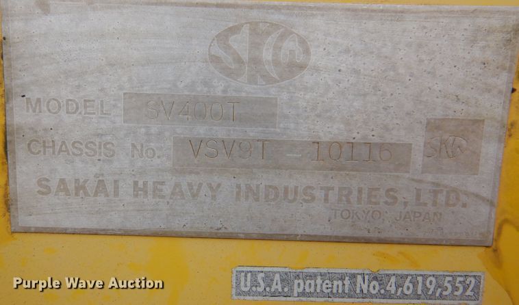 image for item DJ7519 Sakai SV400T  single drum vibratory roller