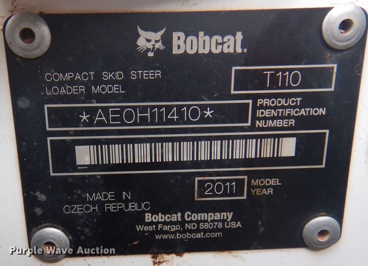 image for item DJ7532 2011 Bobcat T110  tracked skid steer loader