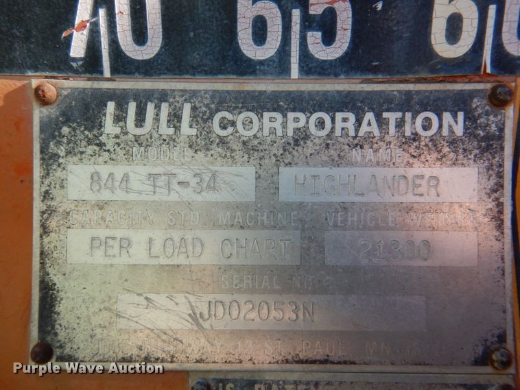 image for item DK1265 Lull 844TT-34  telehandler