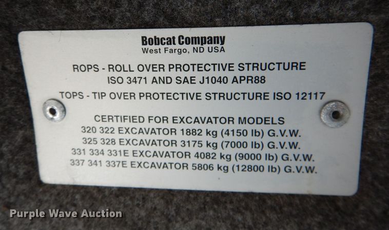 image for item DK1269 2004 Bobcat 341G  mini excavator