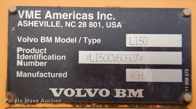 image for item DL5761 1996 Volvo L150C  wheel loader