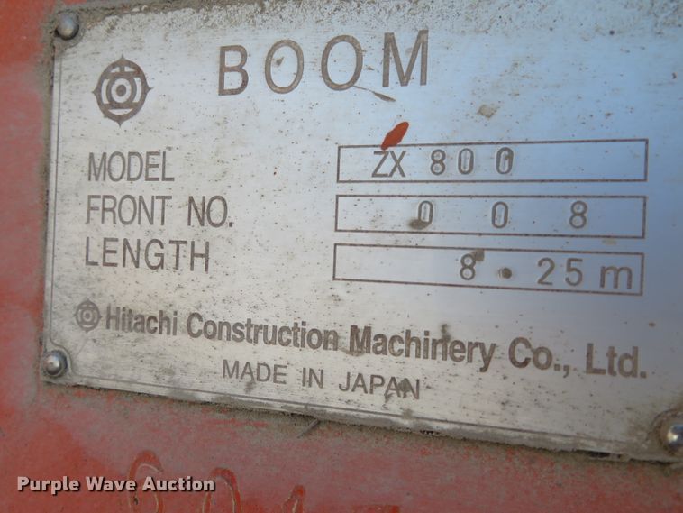 image for item DN7772 2002 Hitachi ZX800  excavator