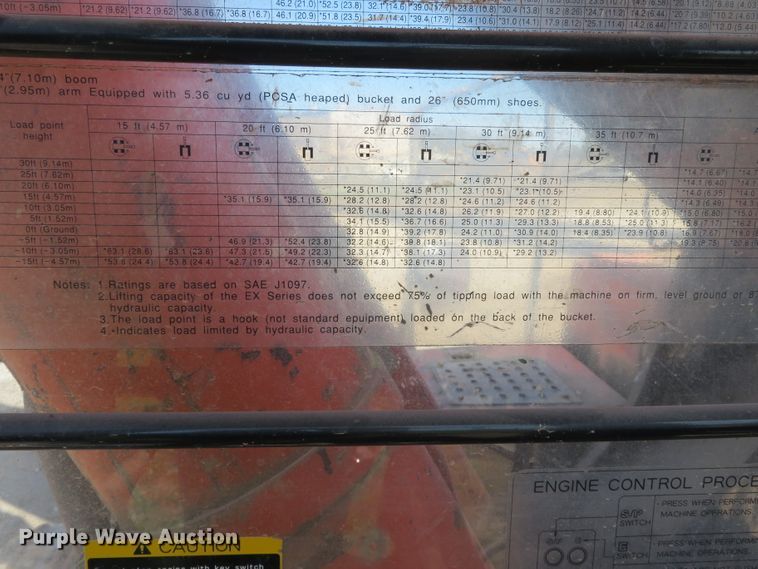 image for item DN7772 2002 Hitachi ZX800  excavator