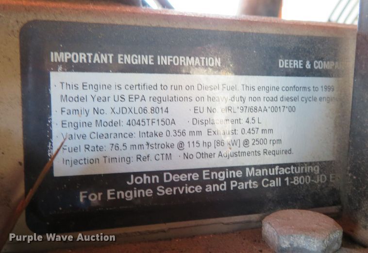 image for item DN7816 1999 Sullivan Palatek D37507JD  air compressor