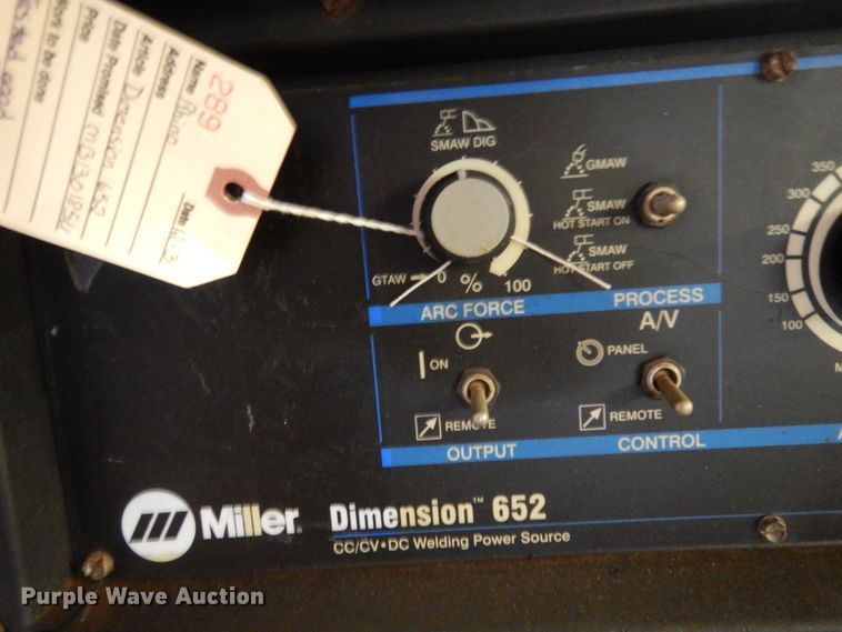 image for item ED9865 Miller Dimension 652  welder