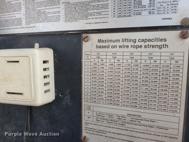 image for item EZ9236 1991 Link Belt HSP-8050  crane