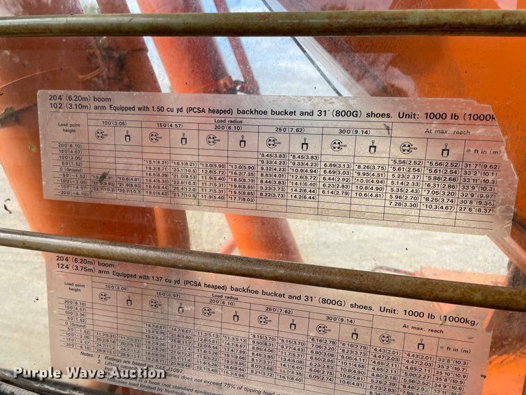 image for item II9476 1992 Hitachi EX270LC  excavator