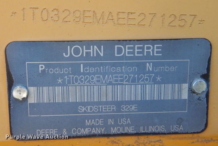 image for item IM9510 2015 John Deere 329E  tracked skid steer loader