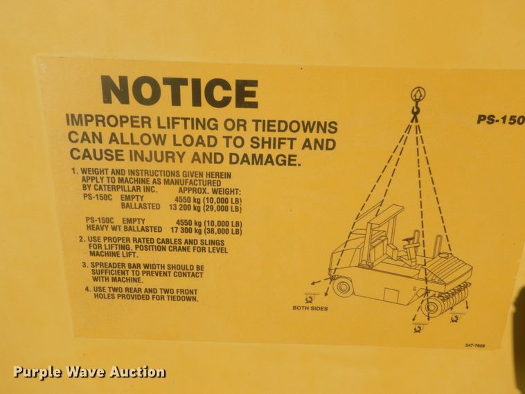 image for item IV9511 2008 Caterpillar PS150C  pneumatic roller