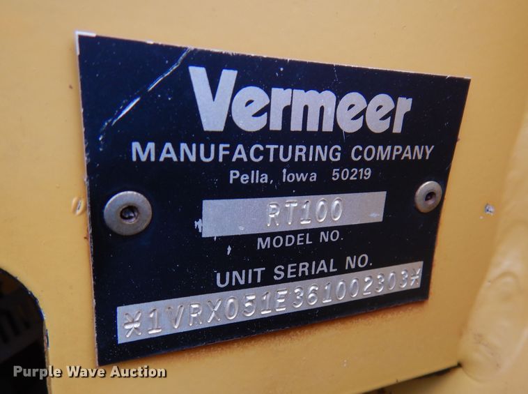 image for item JJ9917 Vermeer RT100  trencher