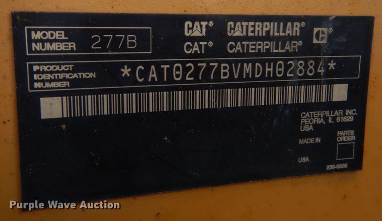 image for item JS9444 2005 Caterpillar 277B  tracked skid steer loader