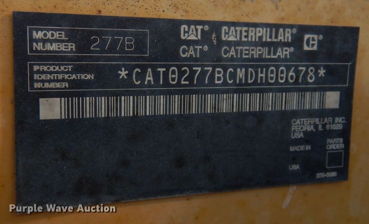 image for item JS9445 2004 Caterpillar 277B  tracked skid steer loader