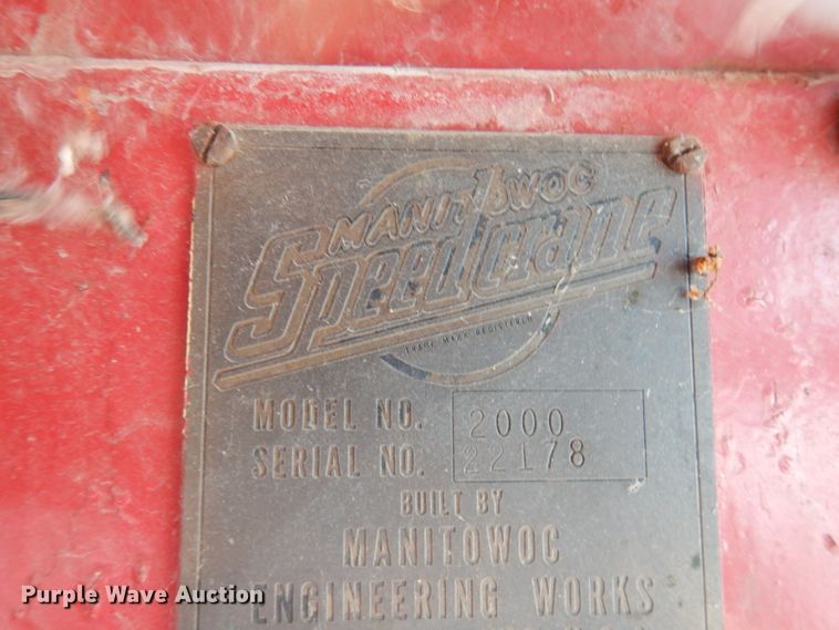 image for item KK9772 1956 Manitowoc 2000  crane