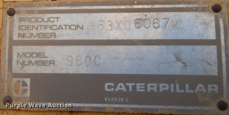 image for item KK9775 1985 Caterpillar 980C  wheel loader