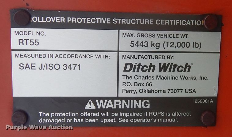 image for item KO9177 2004 Ditch Witch RT55  trencher