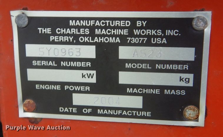 image for item KO9177 2004 Ditch Witch RT55  trencher