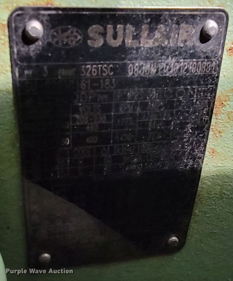 image for item KQ9107 Sullair 3700  air compressor