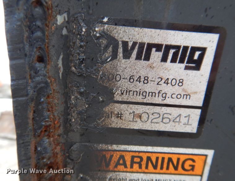 image for item KY9570 Virnig 9'W skid steer snow pusher