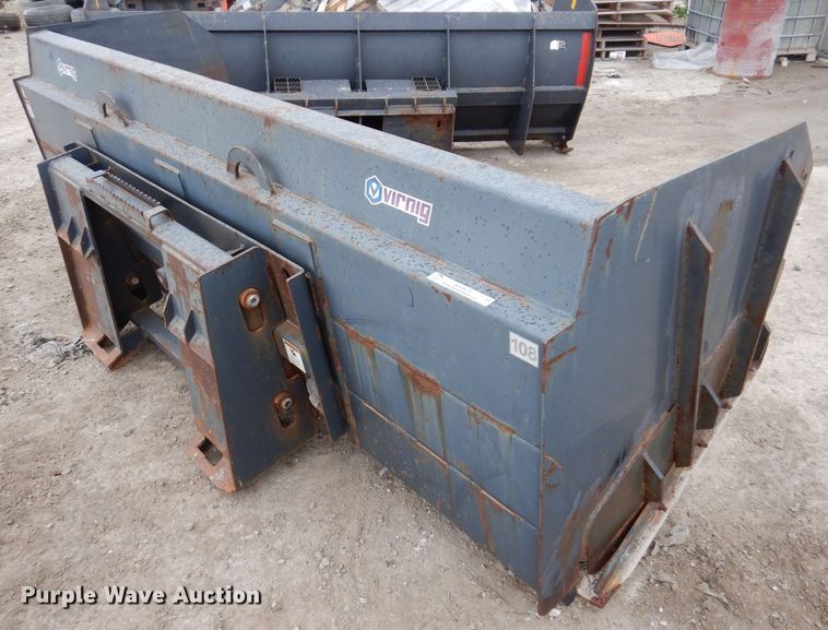 image for item KY9571 Virnig 9'W skid steer snow pusher