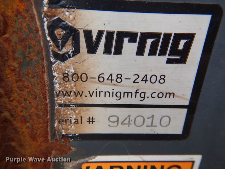 image for item KY9577 Virnig 9'W skid steer snow pusher