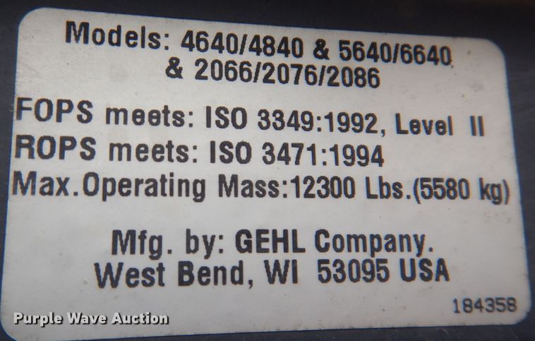 image for item KY9581 2004 Gehl 5640  skid steer loader