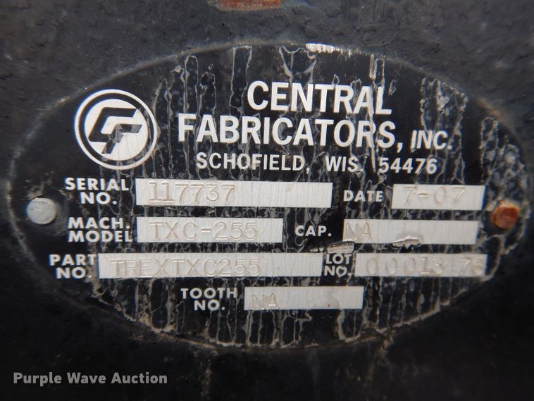 image for item KY9682 Central Fabricators TXC-255  excavator quick coupler