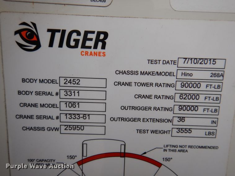 image for item KY9683 2016 Hino 268  utility / service truck