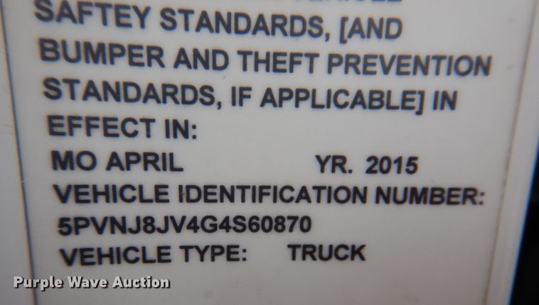 image for item KY9683 2016 Hino 268  utility / service truck