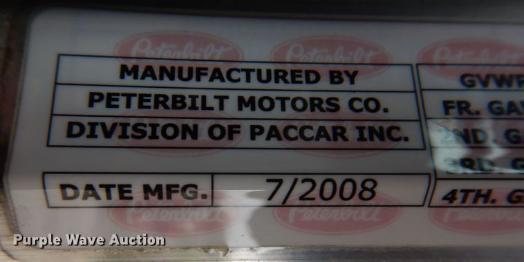 image for item KY9690 2009 Peterbilt 367  dump truck