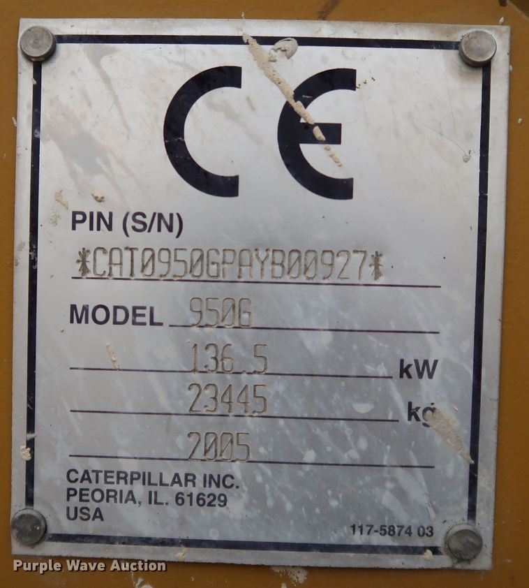 image for item DJ2391 2005 Caterpillar 950G  wheel loader