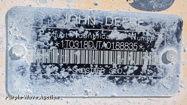 image for item DJ2399 2010 John Deere 318D  skid steer loader