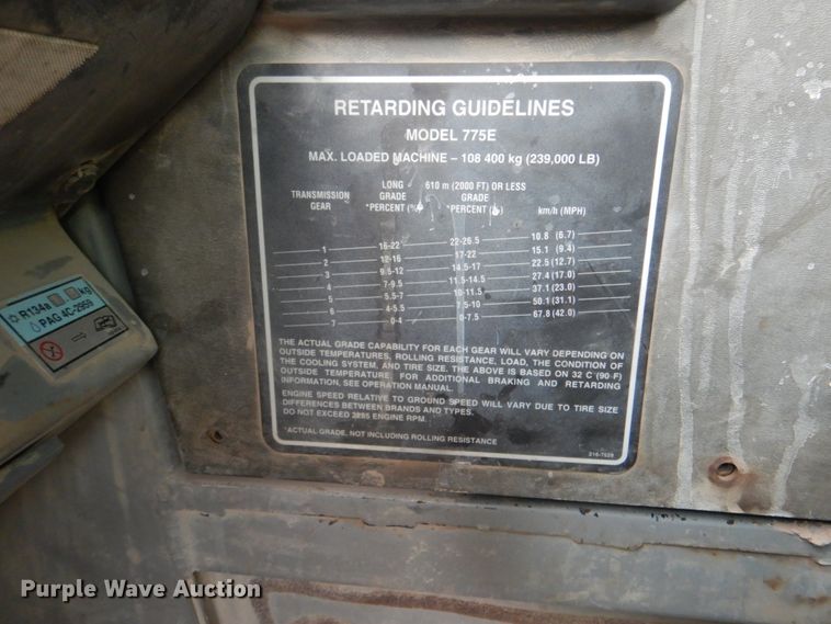 image for item DN6525 2006 Caterpillar 775E  haul truck