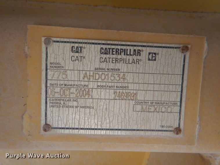 image for item DN6525 2006 Caterpillar 775E  haul truck