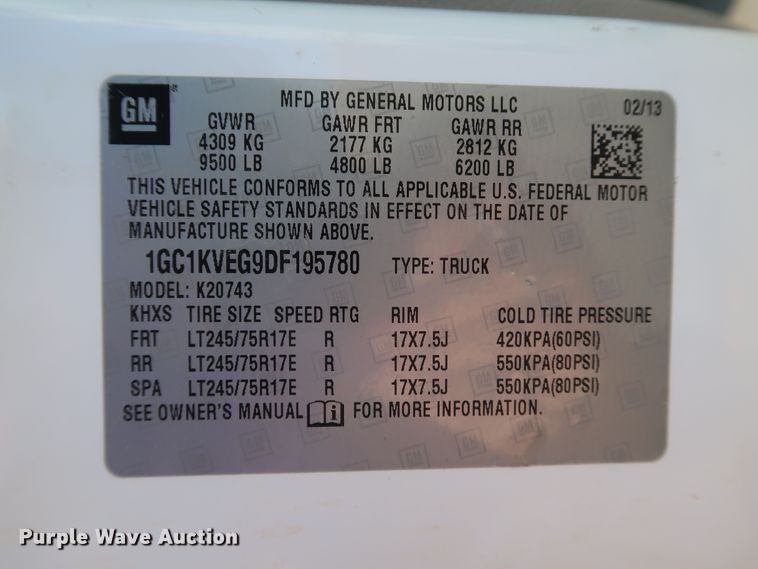 image for item JP9328 2013 Chevrolet Silverado 2500HD  Crew Cab pickup truck