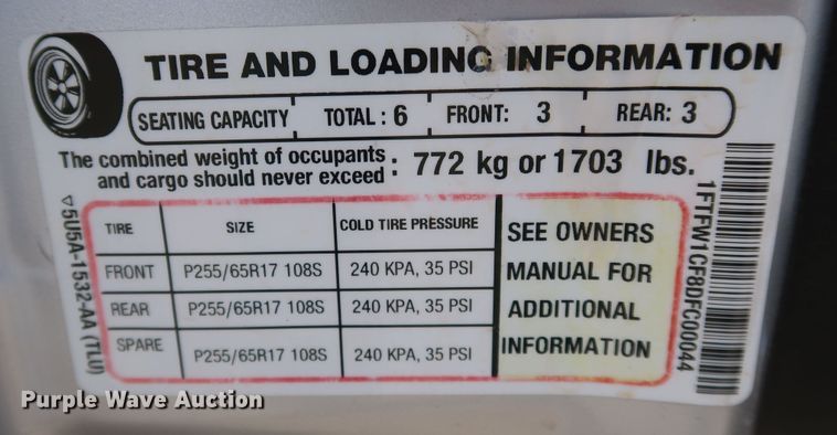 image for item JP9329 2013 Ford F150  SuperCrew pickup truck