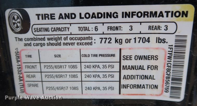 image for item JP9337 2012 Ford F150  SuperCrew pickup truck