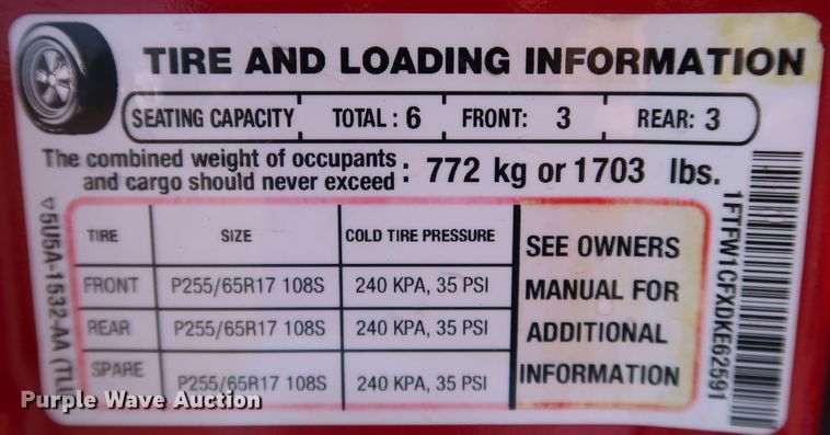 image for item JP9338 2013 Ford F150  SuperCrew pickup truck