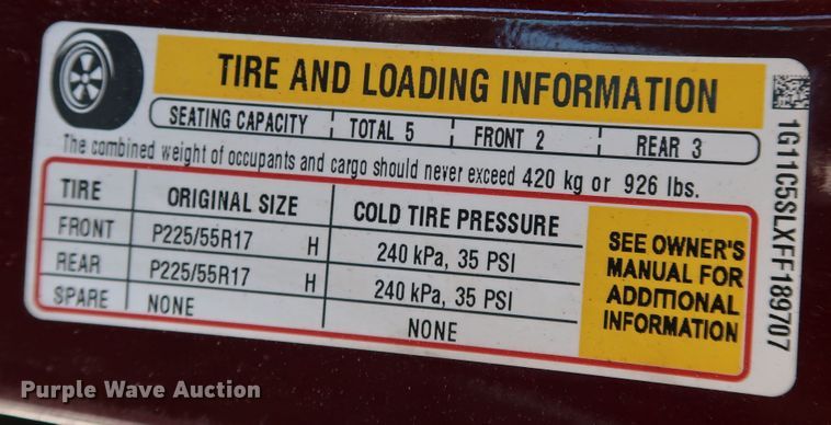 image for item JP9357 2015 Chevrolet Malibu