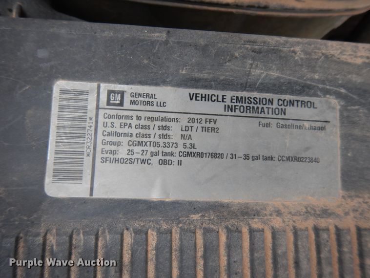 image for item DJ7459 2012 Chevrolet Tahoe Police  SUV