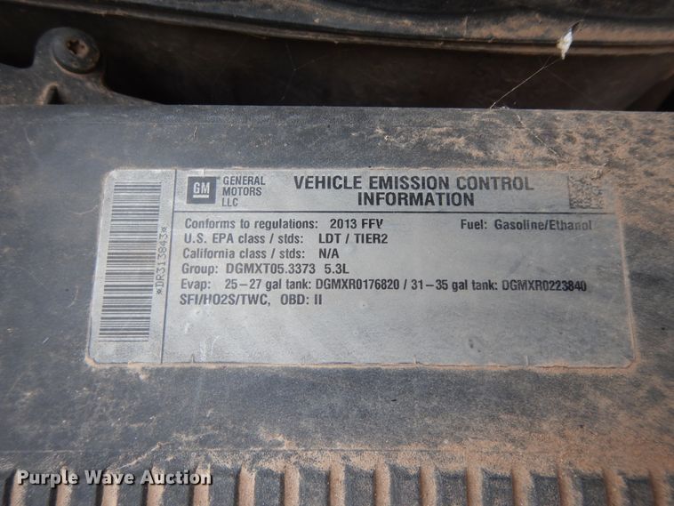 image for item DJ7460 2013 Chevrolet Tahoe Police  SUV