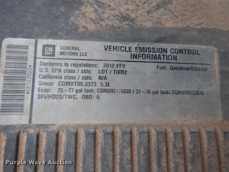 image for item DJ7462 2012 Chevrolet Tahoe Police  SUV